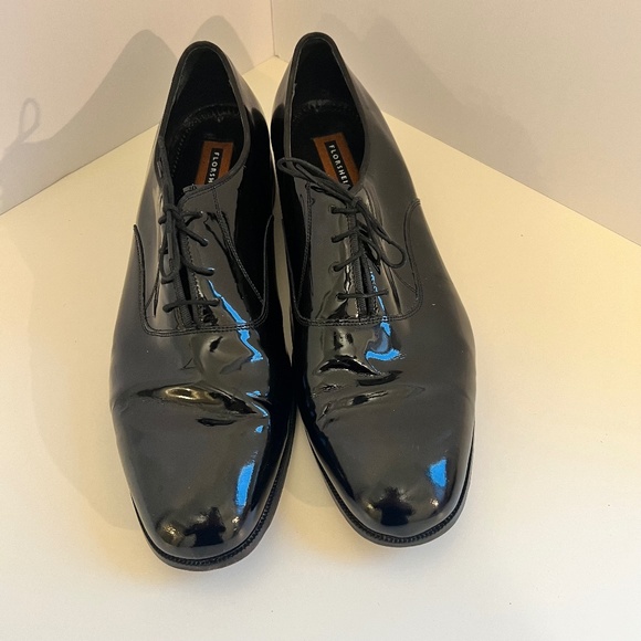 Florsheim Plain Toe lace up black patten shoe size 13 main image 7